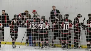 Maine Hockey huddle