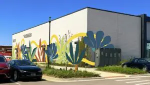 Side angle Block 59 mural rendering for Brixmor Property Group