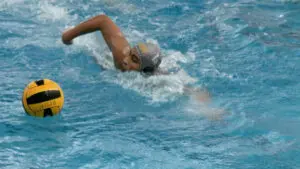 Achutha Viswanathan reaches for the ball in win over Neuqua Valley.
