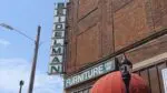 Exterior shot of Beidelman Furniture store sign in Naperville