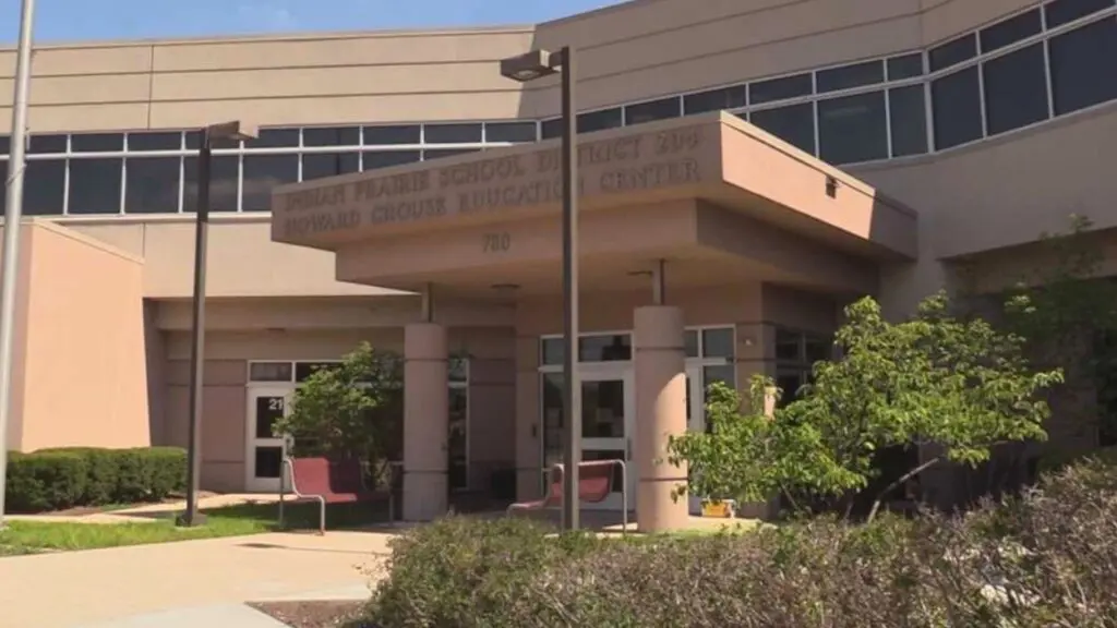 Close up of IPSD 204 administration building front entrance
