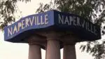 Close up of Downtown Naperville sign