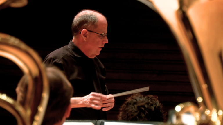 Dr. Larry Van Oyen at final concert at North Central