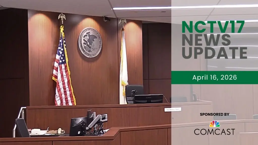 A photo of a DuPage County Court room for the story on the State's attorney seeking a law reform. The image is alongside an NCTV17 News Graphic.