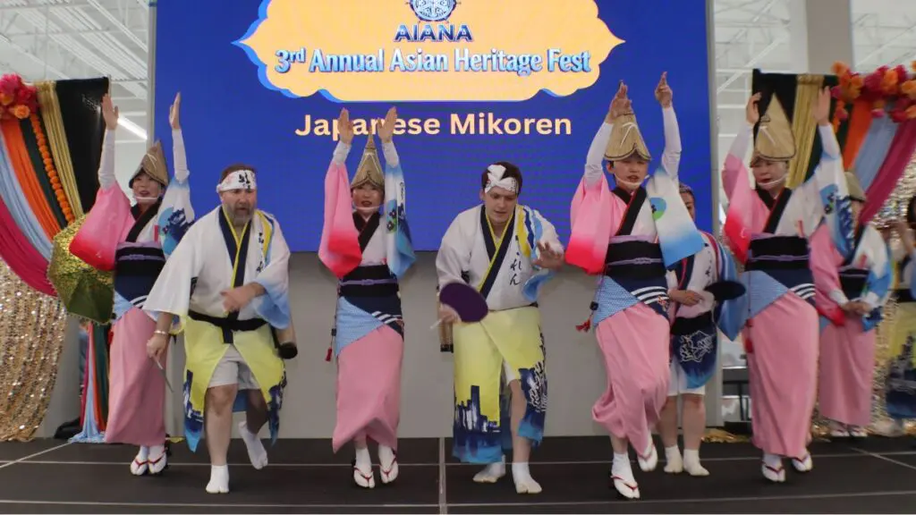 Grou pf performers on stage at the AIANA Asian Heritage Fest