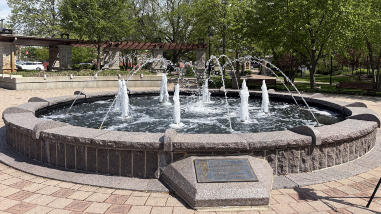 The Exchange Club Memories Fountain is running again at Fredenhagen Park