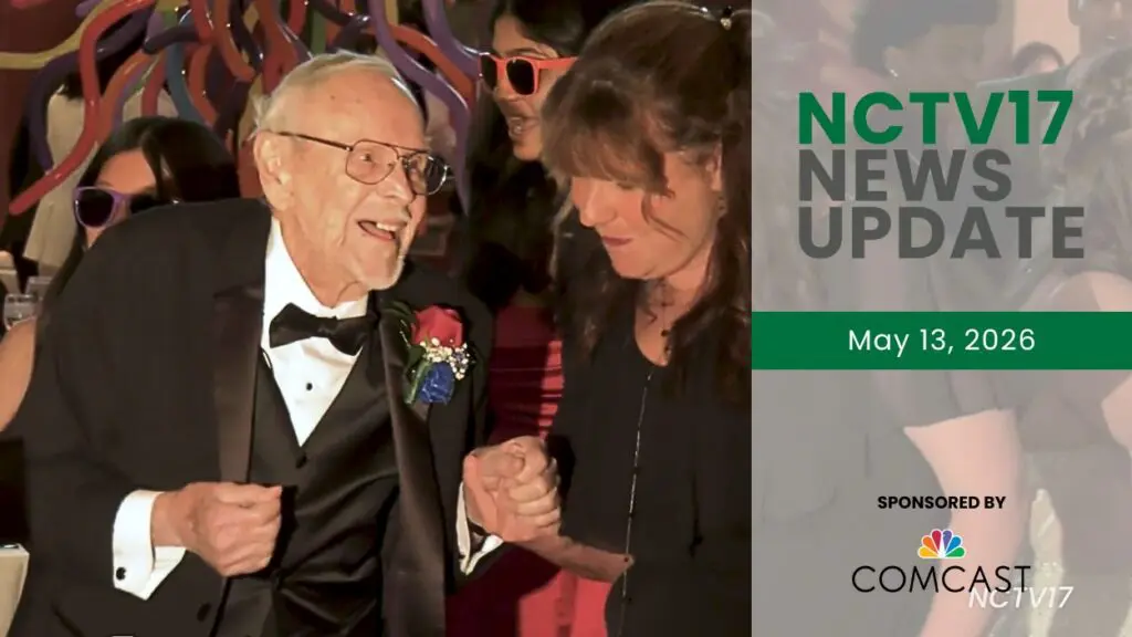 NCTV17 News Update slate for May 13, 2026 with image of veteran who attended prom in background