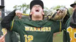 Nate Cerilli flexing before playing some baseball