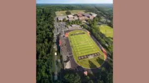 Benet stadium aerial rendering courtesy of Benet Academy