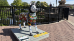 One of the dog summer sculptures, the World Cup Pup.