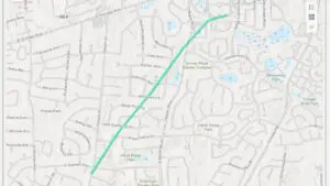 Tornado path through Naperville courtesy of National Weather Service