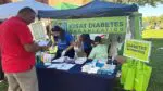 A Kisat Diabetes Organization diabetes screening tent.