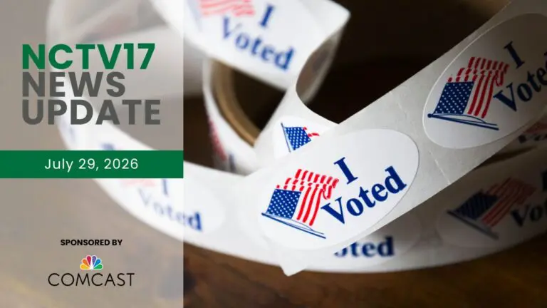 i voted stickers with news update graphic