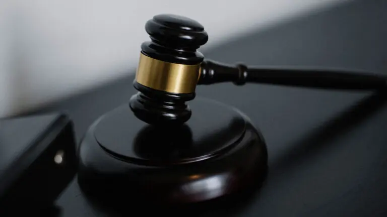 close up of a court judge's mallet