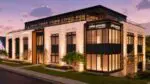 rendering of john greene office building proposed for downtown