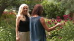 Naperville Garden Club members Faith Dahlquist and Celeste Wagner talk in Dahlquists's garden.