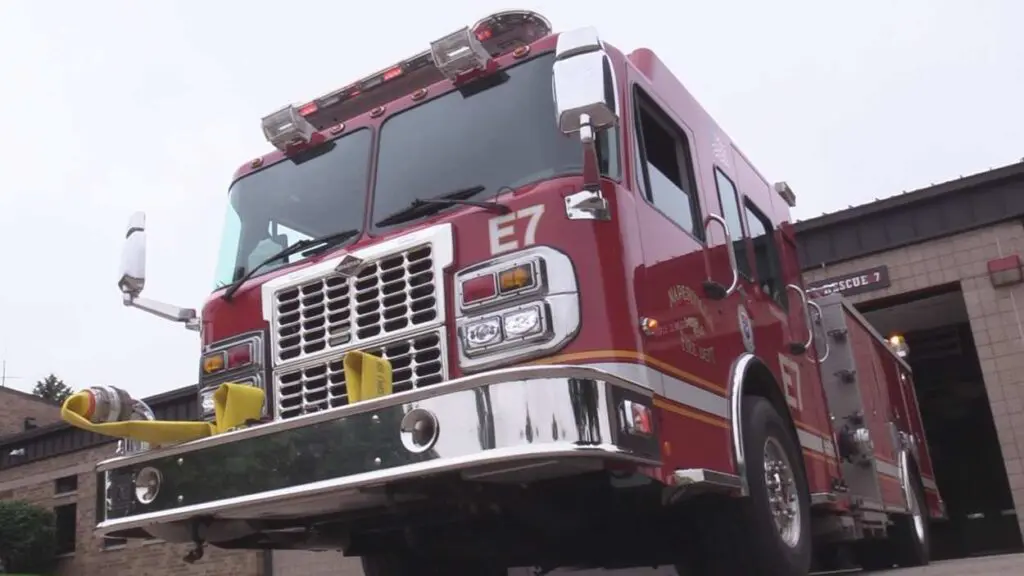 A photo of a Naperville Fire Department fire truck.