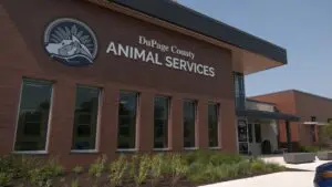 Exterior shot of DuPage County Animal Services building