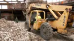 Construction crew member on shift at Neuqua Valley High School in Naperville
