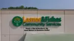 Loaves & Fishes sign on Naperville Market location