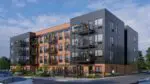 Rendering of micro-unit apartment development being proposed in Naperville