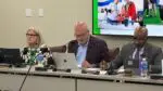 Susan Patton, Dan Bridges, and Charles Cush at Naperville 203 board meeting