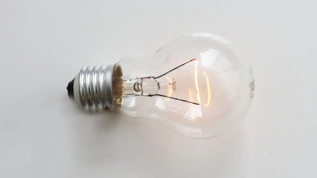 Close up of light bulb