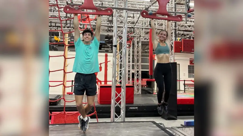 Andrew Pickert with girlfriend Emerson Muise at a gym.
