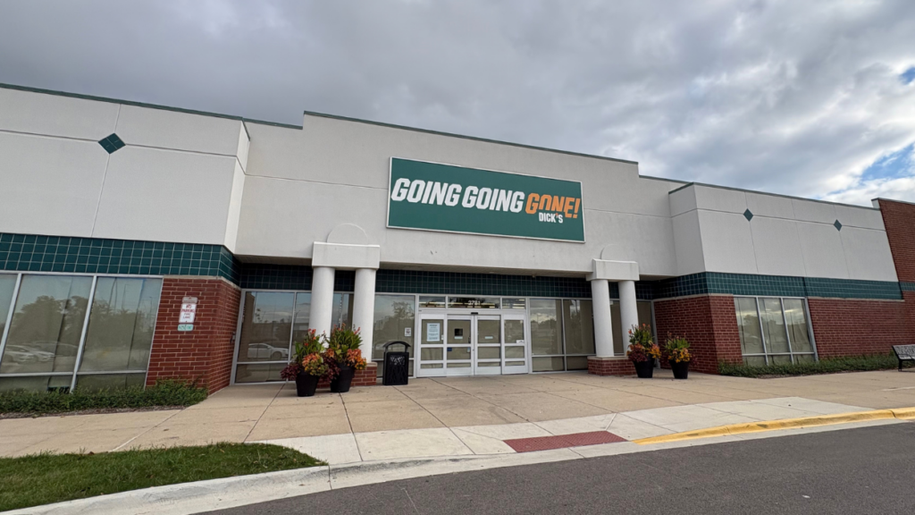 closed storefront of Going, Going, Gone! in Westridge Court