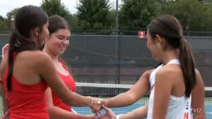 Catelyn Ziegler stands her ground for North girls tennis.
