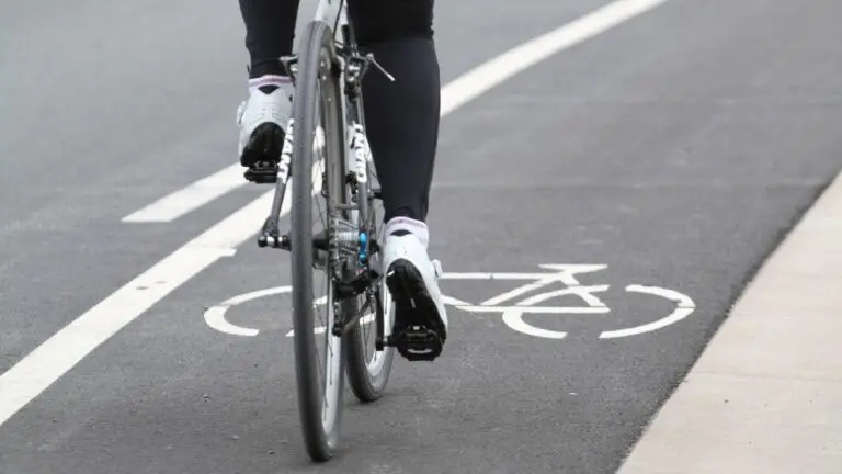 cyclist in bike lane
