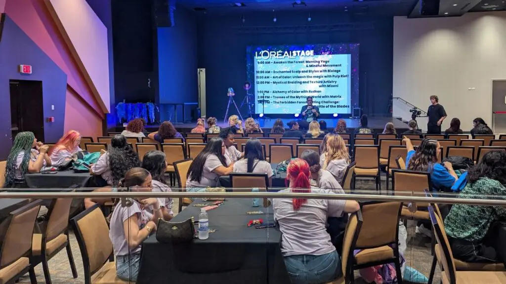 A session of the Tricoci Beauty Blitz at the Aura Club
