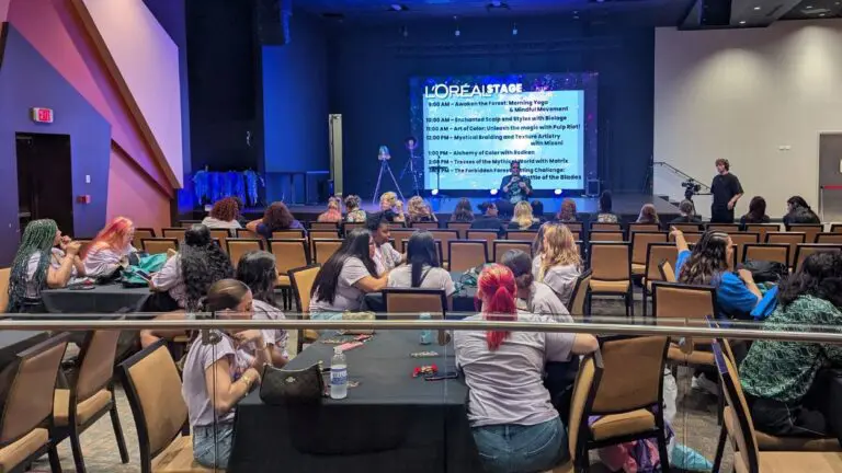 A session of the Tricoci Beauty Blitz at the Aura Club