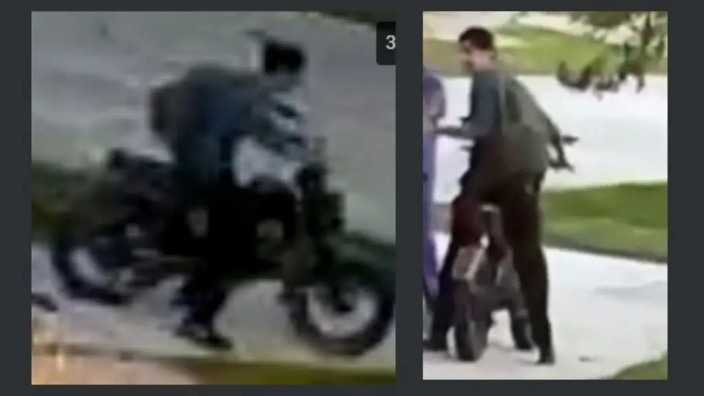 Surveillance images of suspect in case of unwanted physical contact with two women