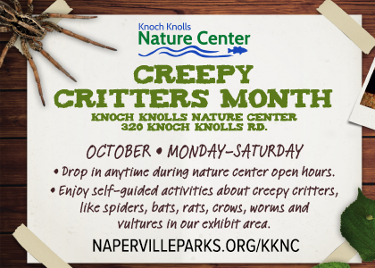 Creepy Critters Month at Knock Knolls Nature Center.