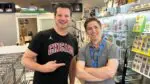 GradePlusTrade owner Paul Ihnatiuk (right) with social media partner Tim Sinclair in the store.