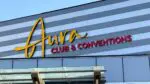 The new Aura Club & Conventions sign at the building on Route 59
