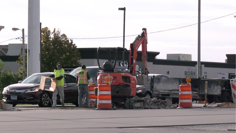 crews working on the Route 59 resurfacing project