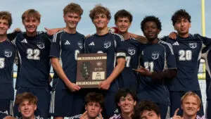 Oswego East with boys soccer regional