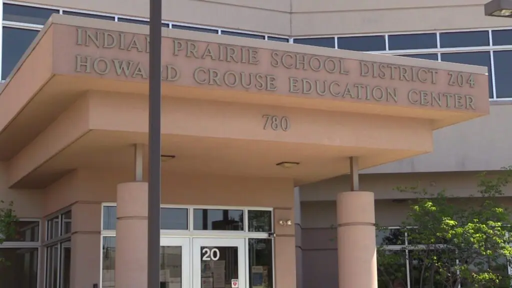 Exterior close up of Indian Prairie School District 204 administration building