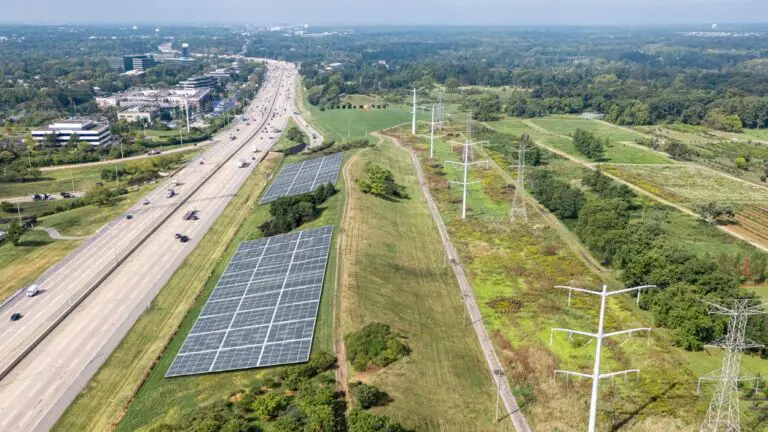 Rendering of the location for The Morton Arboretum's new solar installation.