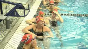 The Oswego Co-Op wraps up the regular season with a win over Benet Academy girls swimming