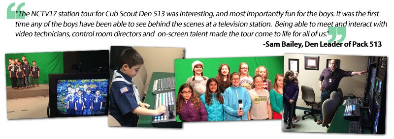 Girl and Boy Scouts tour the NCTV17 studio in Naperville