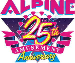 Alpine Amusement 25th Anniversary logo