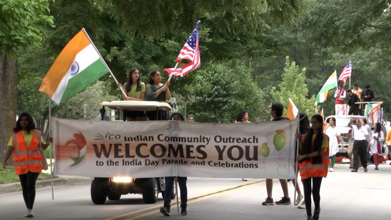 India Festival Parade Start with Banner