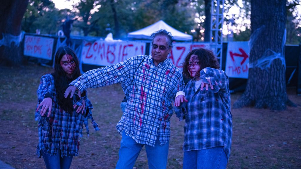Zombies roam the grounds of Naper Settlement during All Hallows Eve