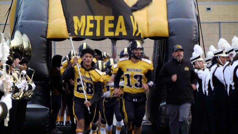 Metea Valley running out on field