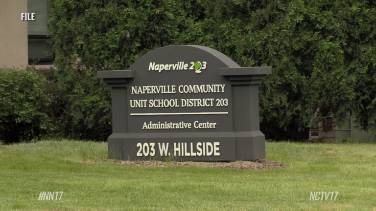 Naperville District 203 Administration Building . Front Sign