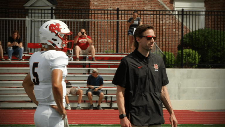 North Central football head coach Brad Spencer