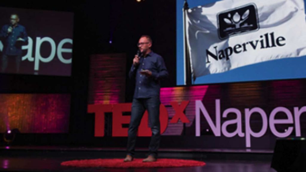 Arthur Zards speaks at TEDxNaperville.